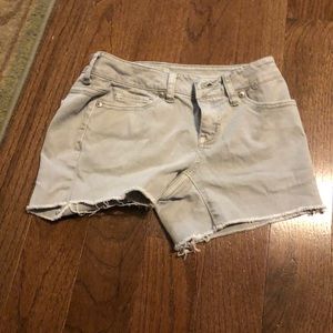 Aeropostale’s light gray short shorts size 0